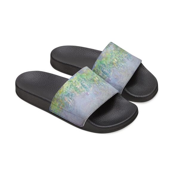 greenshipper Shoes - NEW Wisteria Women Floral Black Removable Strap Water Friendly Pool Slide Sandal